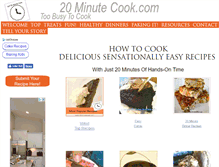 Tablet Screenshot of 20minutecook.com